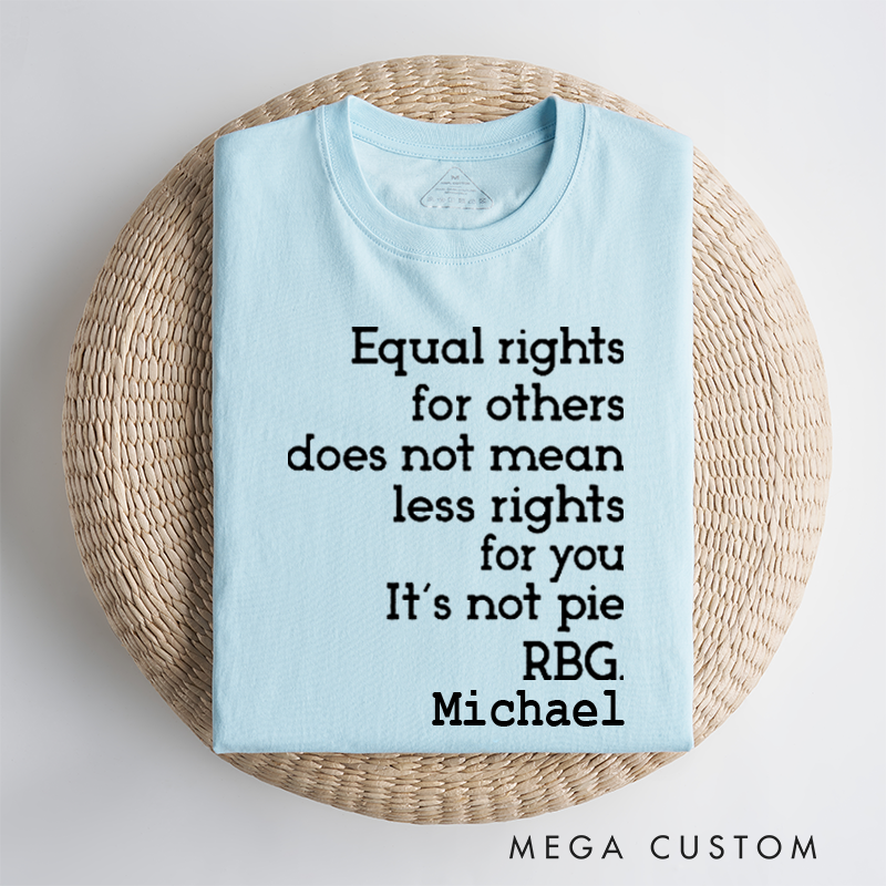 Personalized Classic Car T-Shirt Custom Equal Rights Design T-Shirt Citizen Rights Tee