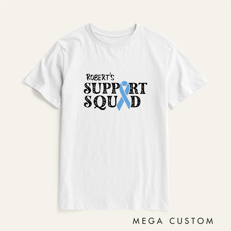 Personalized Colon Cancer Support Squad Cancer Awareness Fighter T-Shirt