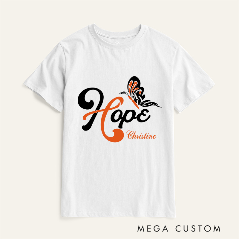 Personalized Kidney Cancer Hope Kidney Awareness T-Shirt