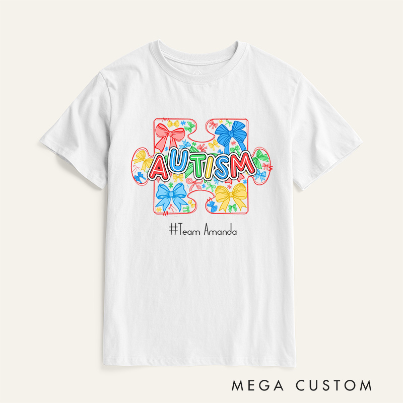 Personalized Autism Accept Understand Love Autism Awareness T-Shirt