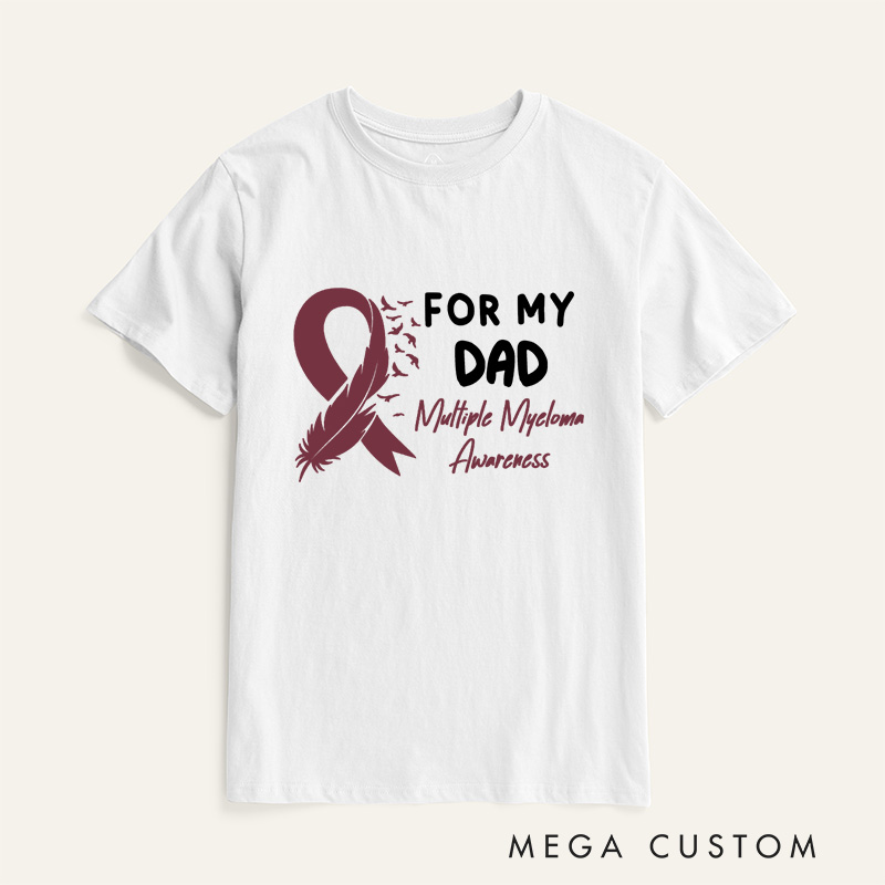 Personalized Multiple Myeloma Cancer Awareness Month Kahler Disease Cancer Support Warrior T-Shirt