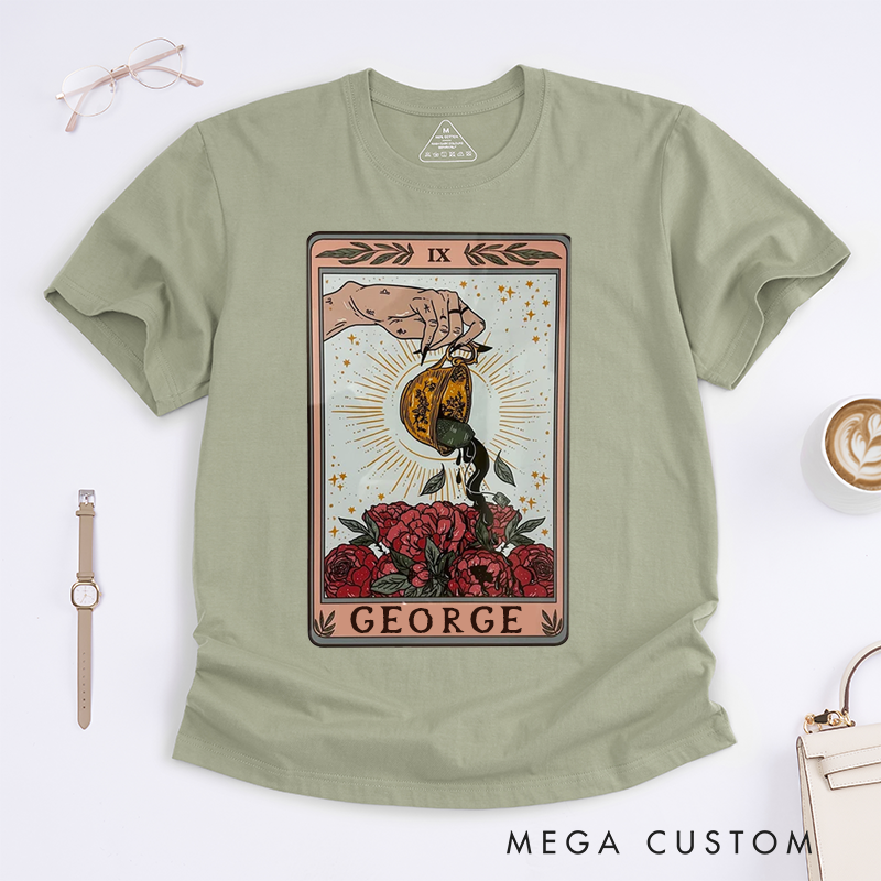 Personalized Tarot Lovers Classic T-Shirts The Tea Tarot Card T-shirts Gift Womens Mens Unisex
