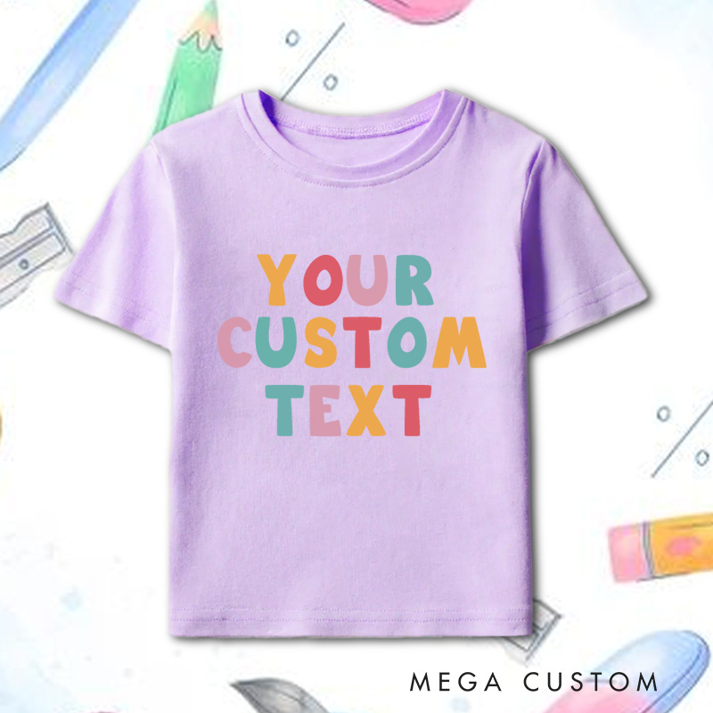 Personalized Retro Text Kids T-Shirt Gift for Toddler