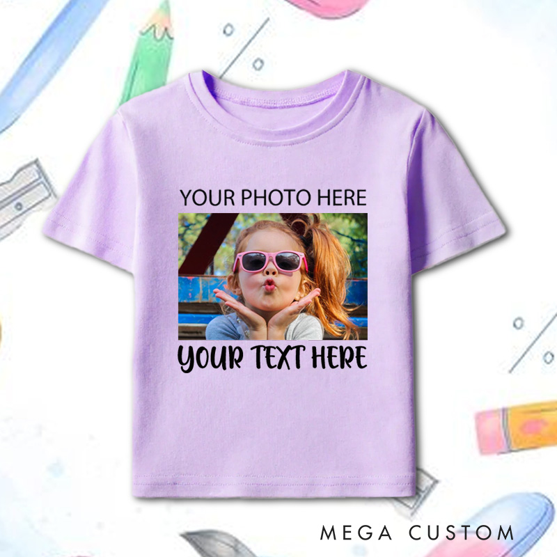 Personalized Kids Photo T-Shirt Funny Gift for Kids