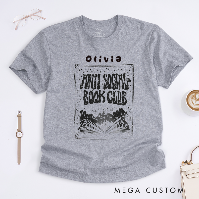 Personalized Tarot Lovers Classic T-Shirts Anti Social Book Club Classic T-Shirts Reading Lover Gift For Introverts Friends