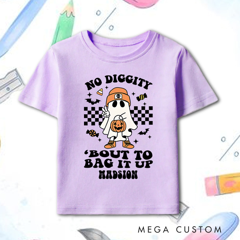 Personalized Funny Halloween Toddler T-Shirt Gift for Kids