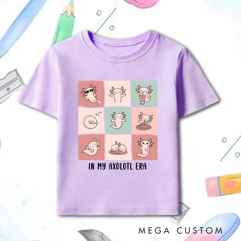 Personalized In My Axolotl Era T-Shirt Cute Axolotl T-Shirt Kawaii Axolotl Lover Gift