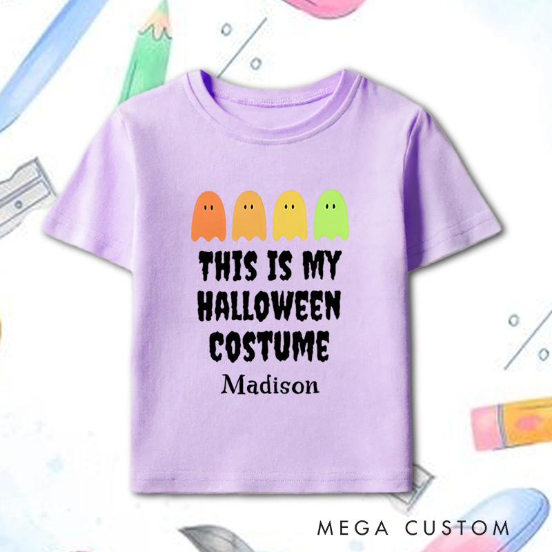Personalized This Is My Halloween Costume Shirt for Kids Perfect for Adding a Playful and Festive Touch to Outfits Kids T-Shirt