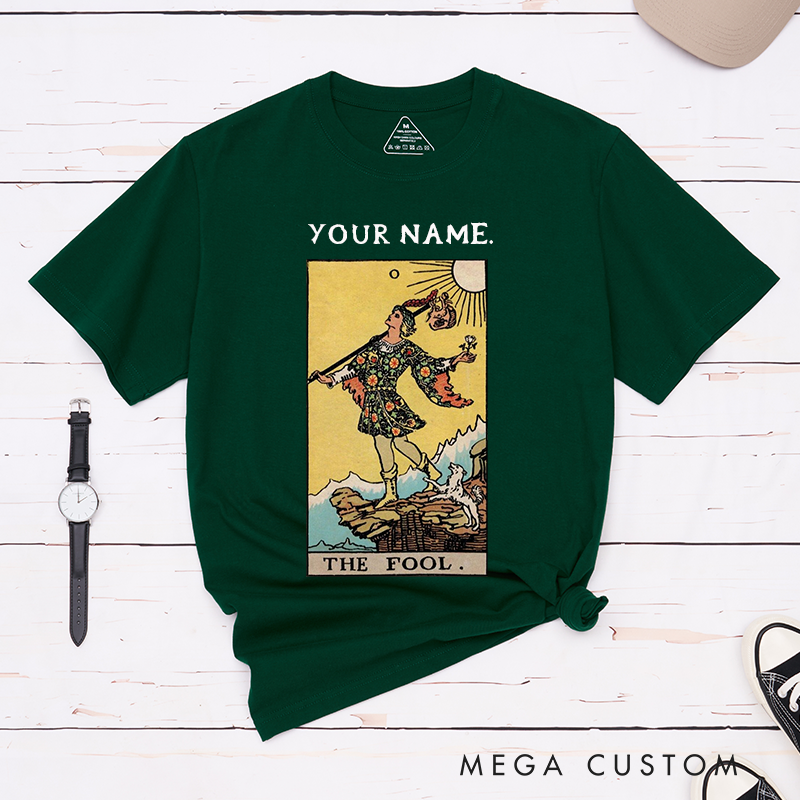 Personalized Tarot Lovers T-Shirt The Fool Tarot Card T Shirt Gift For Womens Mens Unisex
