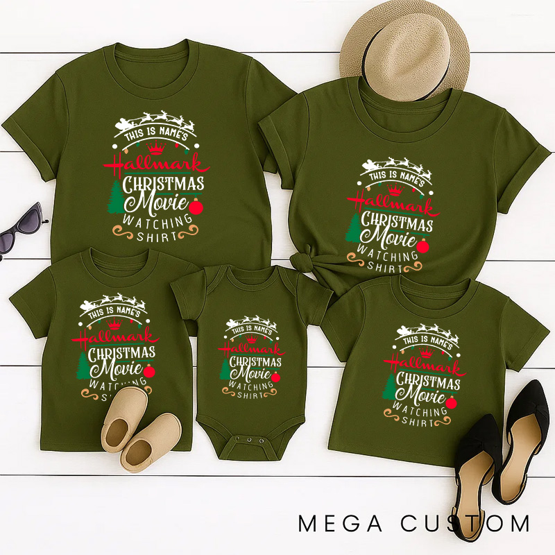 Personalized Classic Christmas Movie Inspired Movie Watching Christmas Family Matching Shirts Group Shirts Movie Holiday Shirt