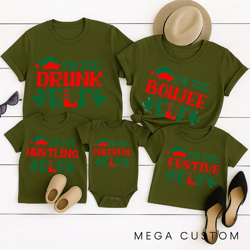 Personalized Elf Family Christmas Shirt Family Matching Family Shirts Christmas Gifts Personalized Elf Shirt