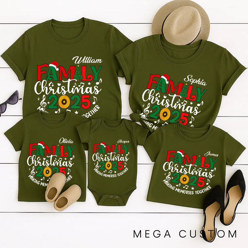 Personalized Family Matching Christmas Making Memories Together Shirts Christmas Family and Shirt Christmas Gift