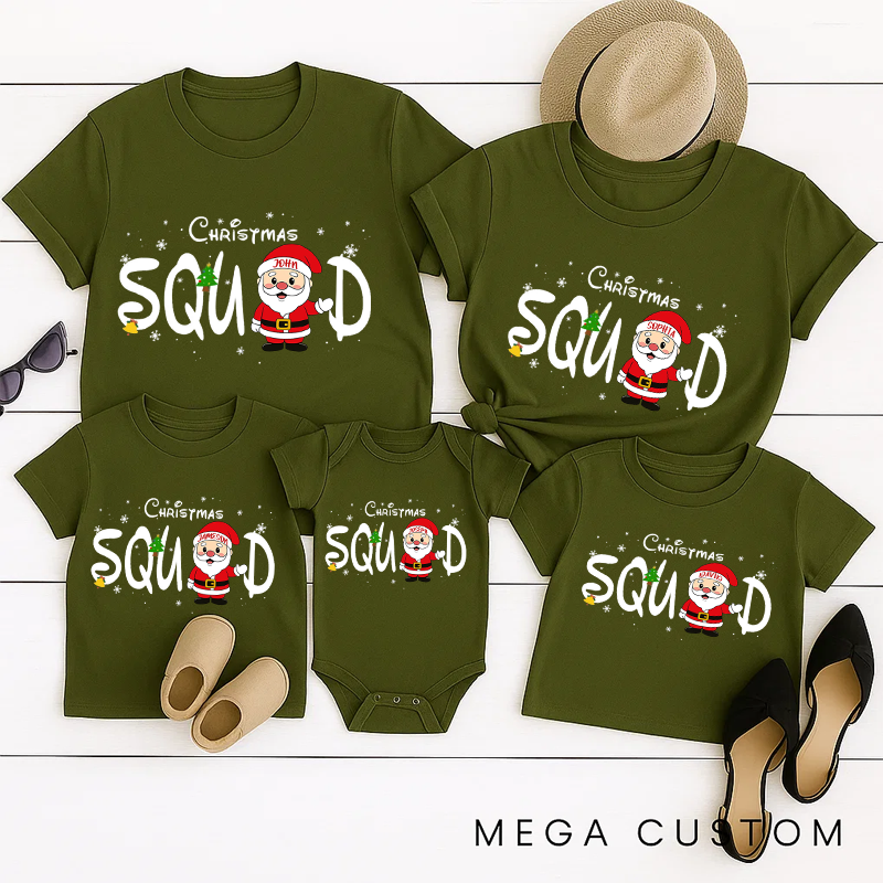 Personalized Family Matching Christmas Squad Shirts Family Christmas Shirts Very Merry Christmas Party