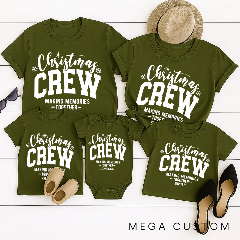 Personalized Family Matching Christmas Crew Shirt Family Matching Christmas Tees and Gift