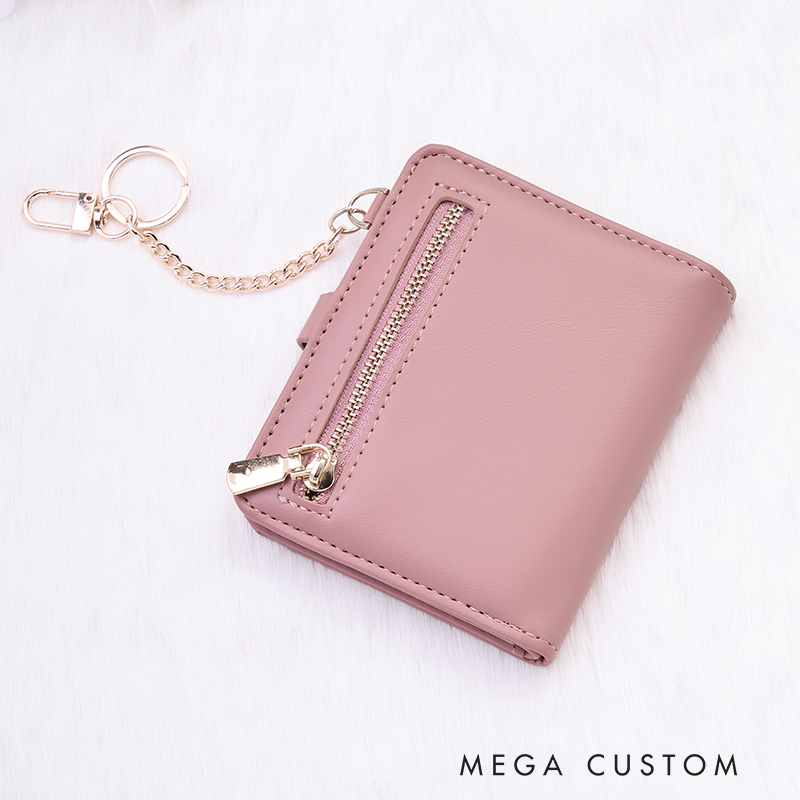 Personalized Leather Wallet for Girl Birth Flower Wallet for Her Purse Wallet Coin Pocket Wallet Cute wallet Unique Gift for Her Birthday Gifts