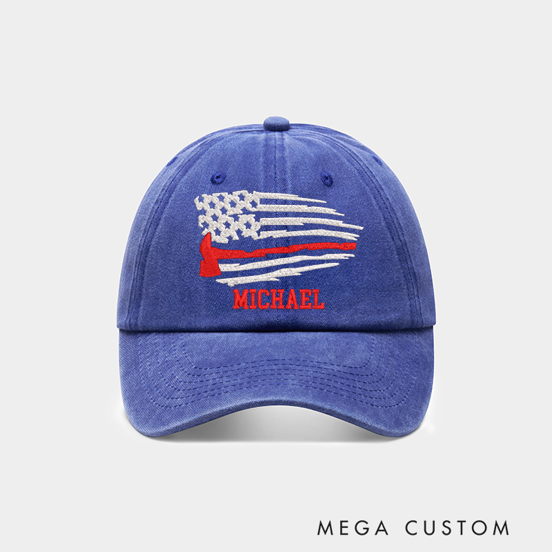 Personalized Fire Department Embroidered Baseball Cap with Custom Firefighter Cap Design Thoughtful Gift for Firefighters