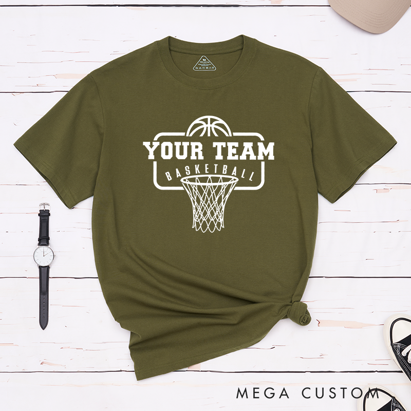 Personalized Basketball Uniform Style T-Shirt with Your Team Name