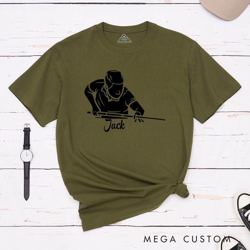 Personalized Billiards, Pool, and Snooker T-Shirts with Custom Your Name - Play with Precision and Style