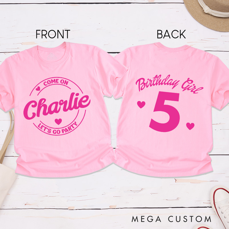 Personalized Princess Doll Birthday Family T-Shirts Doll Family Matching Tshirts Birthday Party Shirts for Anime Lovers Birthday Gifts