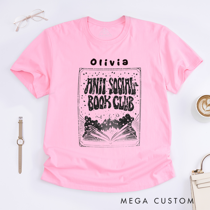 Personalized Tarot Lovers Classic T-Shirts Anti Social Book Club Classic T-Shirts Reading Lover Gift For Introverts Friends