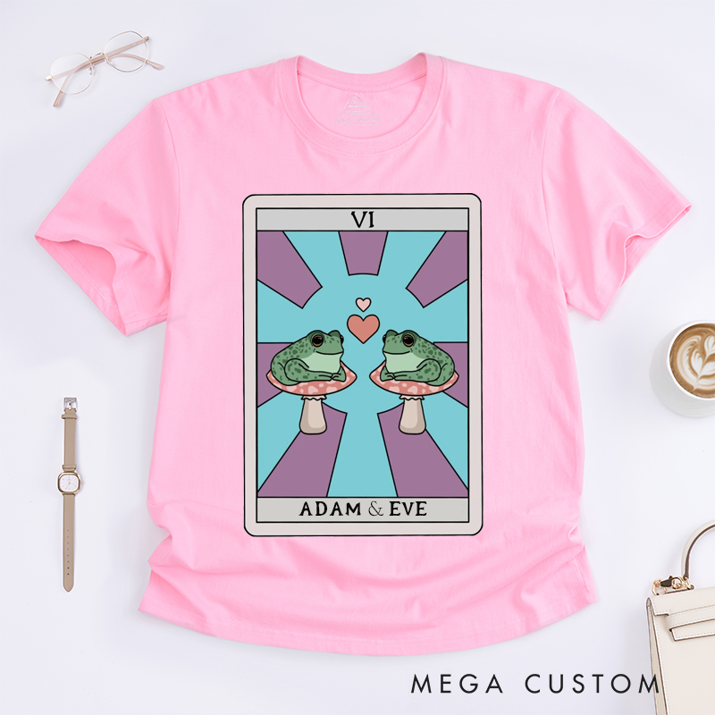 Personalized Tarot Lovers Classic T-Shirts Frog T-Shirt The Lovers Tarot Card Gift for Lovers