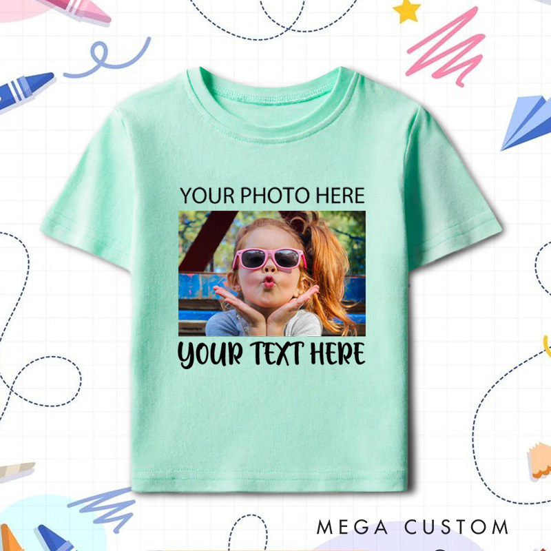 Personalized Kids Photo T-Shirt Funny Gift for Kids