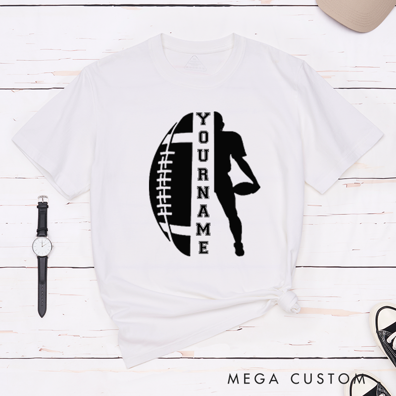 Personalized American Football T-Shirt with Custom Your Name
