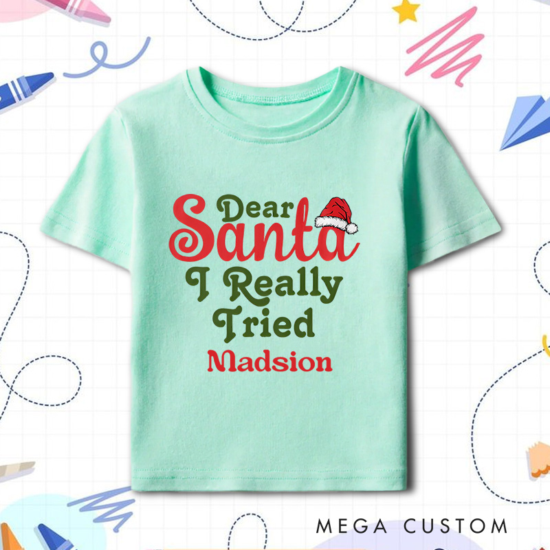 Personalized Dear Santa Funny Christmas Group Kid T-Shirt Gift for Kids