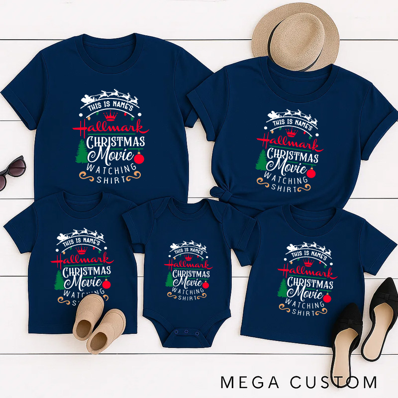 Personalized Classic Christmas Movie Inspired Movie Watching Christmas Family Matching Shirts Group Shirts Movie Holiday Shirt