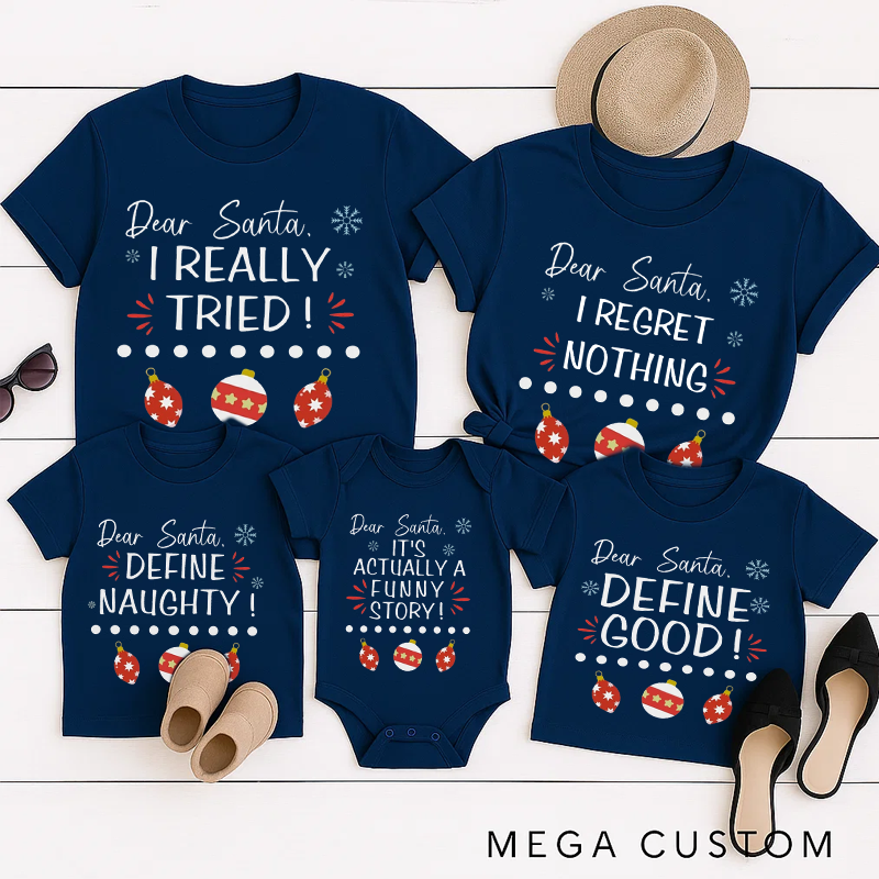Personalized Dear Santa Family Christmas Matching Matching Family Christmas Shirts Family Holiday Family Christmas Shirts