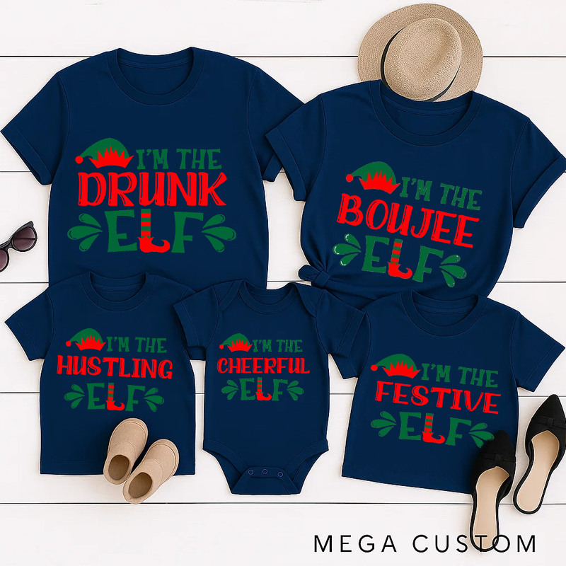 Personalized Elf Family Christmas Shirt Family Matching Family Shirts Christmas Gifts Personalized Elf Shirt