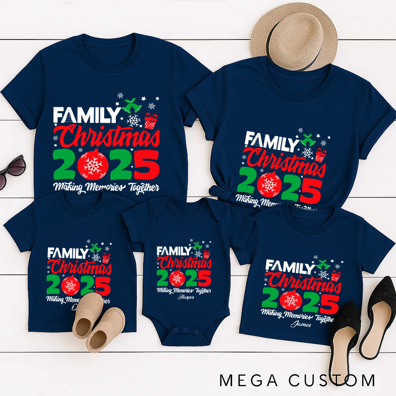 Personalized Family Matching Christmas Making Memories Together Shirts Christmas Family and Group Shirt Christmas Gifts