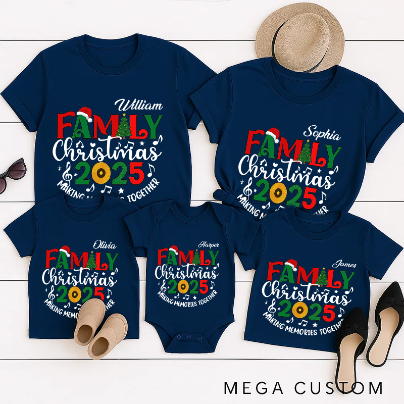 Personalized Family Matching Christmas Making Memories Together Shirts Christmas Family and Shirt Christmas Gift