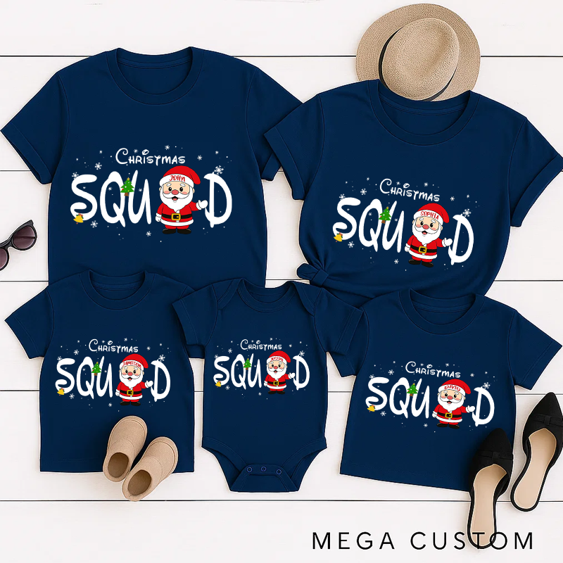 Personalized Family Matching Christmas Squad Shirts Family Christmas Shirts Very Merry Christmas Party