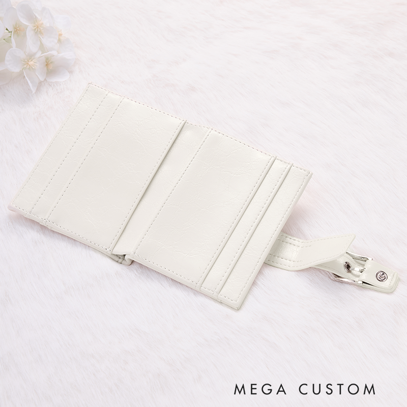 Personalized Leather Wallet for Girl Birth Flower Wallet for Her Purse Wallet Cute wallet Unique Gift for Her Birthday Gifts