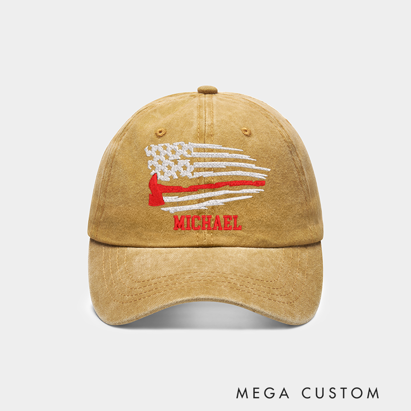 Personalized Fire Department Embroidered Baseball Cap with Custom Firefighter Cap Design Thoughtful Gift for Firefighters