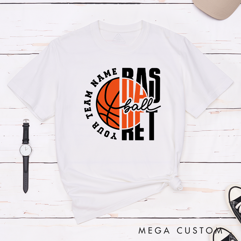 Personalized Basketball Team T-Shirt with Custom Name for Men and Women