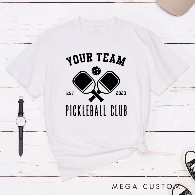 Personalized Pickleball Team T-Shirt with Customize Your Team Name and Year