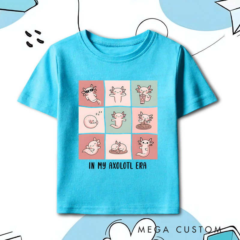 Personalized In My Axolotl Era T-Shirt Cute Axolotl T-Shirt Kawaii Axolotl Lover Gift