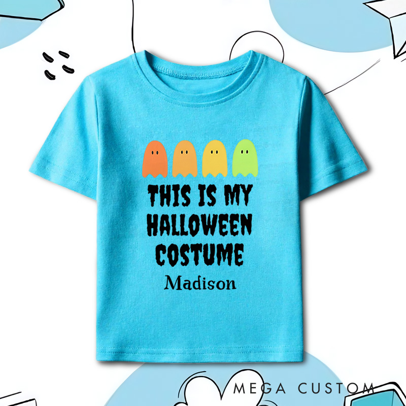Personalized This Is My Halloween Costume Shirt for Kids Perfect for Adding a Playful and Festive Touch to Outfits Kids T-Shirt