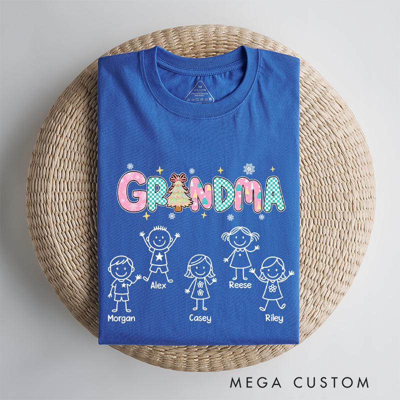 Personalized Grandma Sweethearts Classic T-Shirt Christmas Gift for Mom Grandma