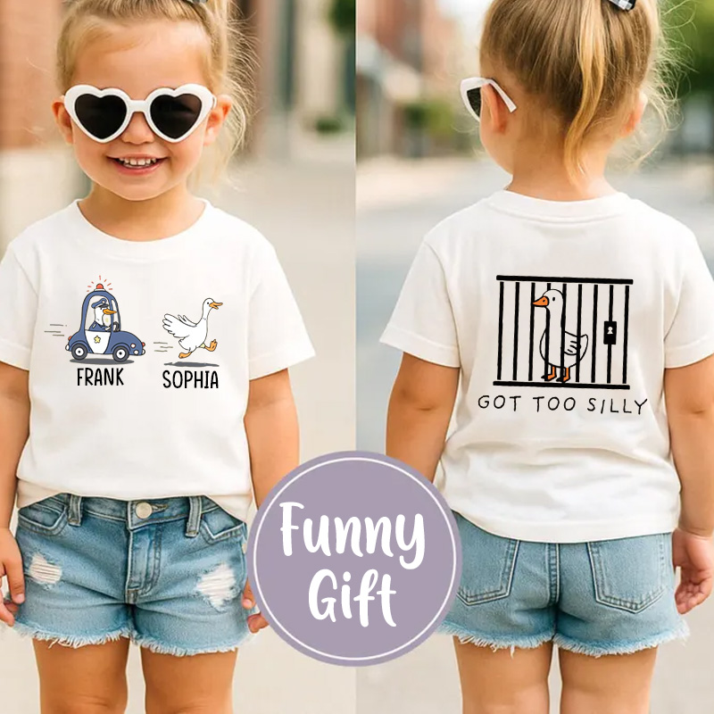Personalized Got Too Silly Kids T-Shirt 