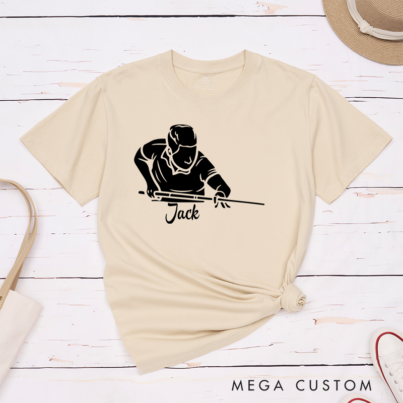Personalized Billiards, Pool, and Snooker T-Shirts with Custom Your Name - Play with Precision and Style