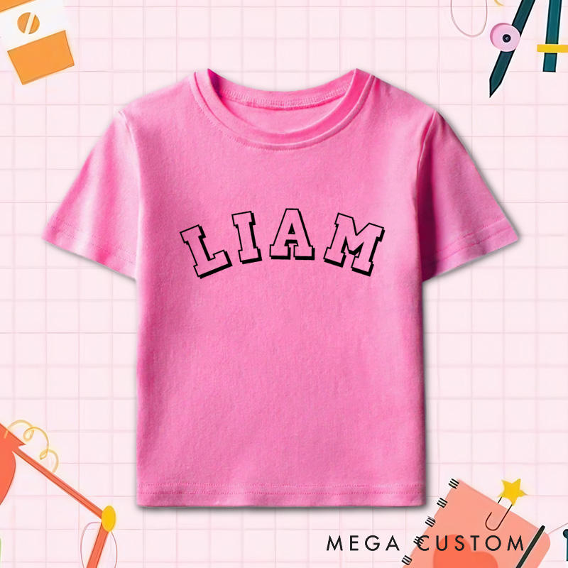 Personalized Kids Name T-Shirt Gift for Toddler 