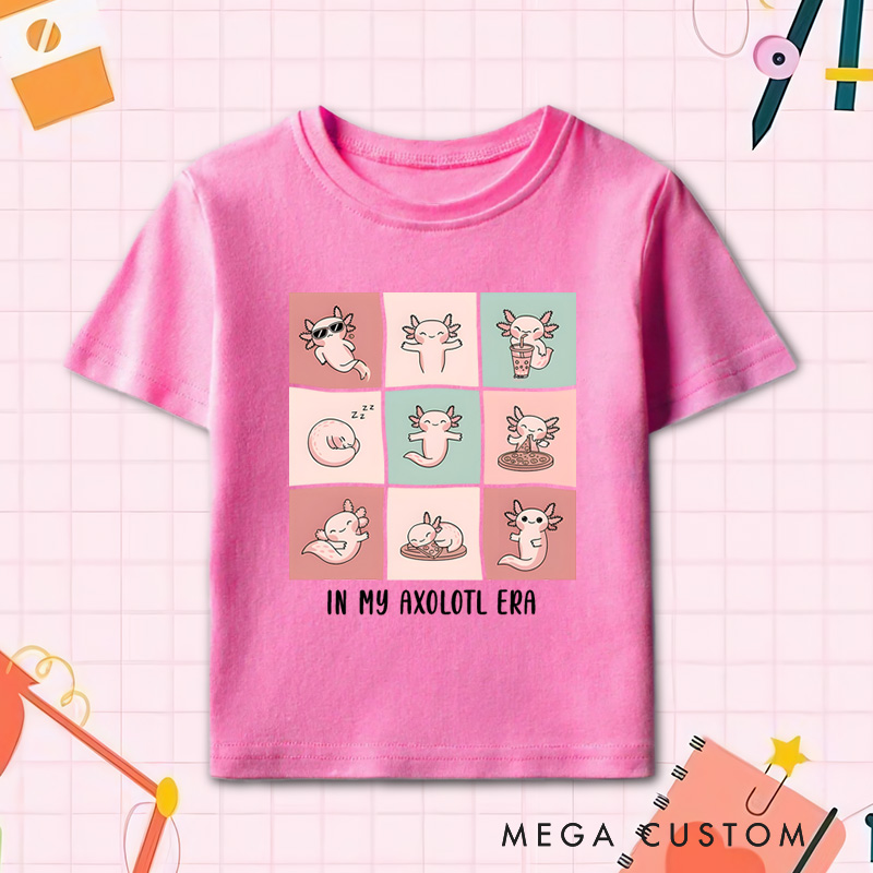 Personalized In My Axolotl Era T-Shirt Cute Axolotl T-Shirt Kawaii Axolotl Lover Gift
