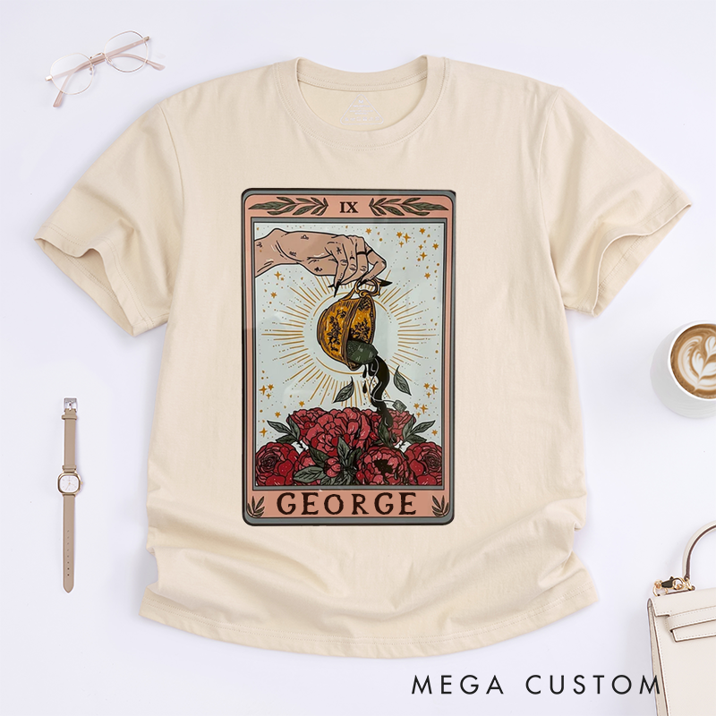 Personalized Tarot Lovers Classic T-Shirts The Tea Tarot Card T-shirts Gift Womens Mens Unisex