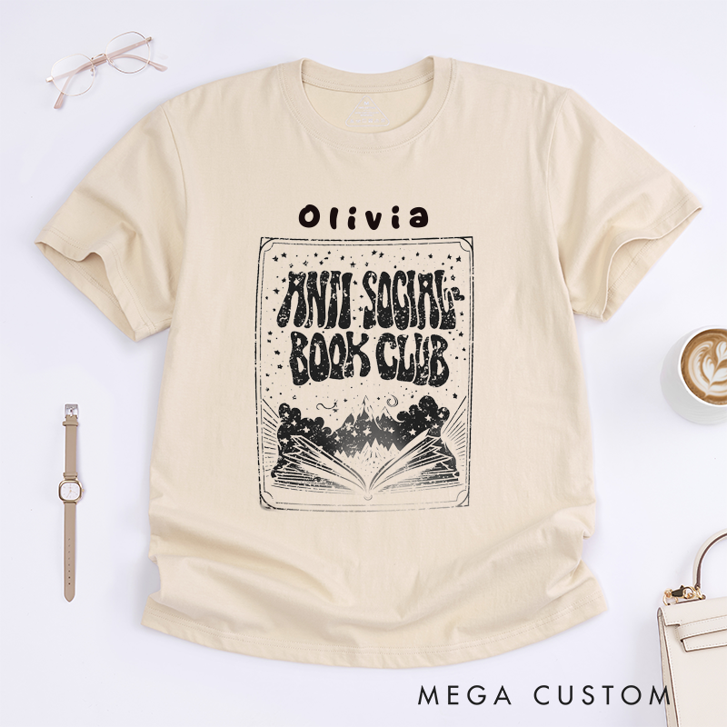 Personalized Tarot Lovers Classic T-Shirts Anti Social Book Club Classic T-Shirts Reading Lover Gift For Introverts Friends