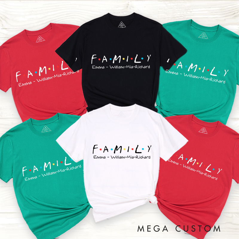 Personalized Classic TV Show Inspired Christmas Family Matching Classic T-Shirts Group Tshirts Movie Holiday Shirt