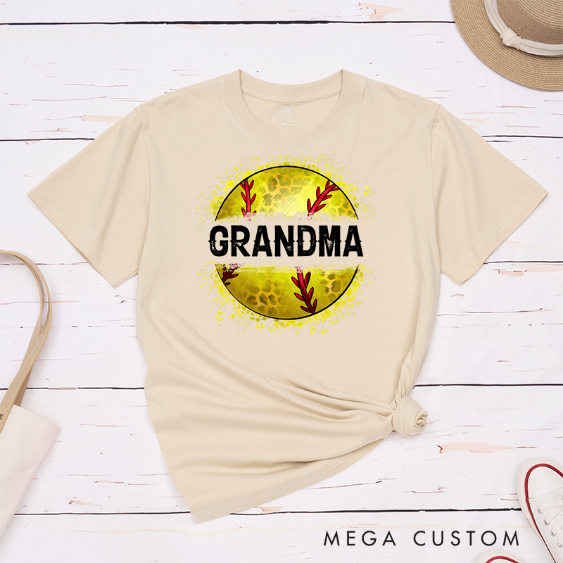 Personalized Softball T-Shirt Customizable Text with Bold and Stylish Softball Graphic Perfect for Proud Fans and Supporters
