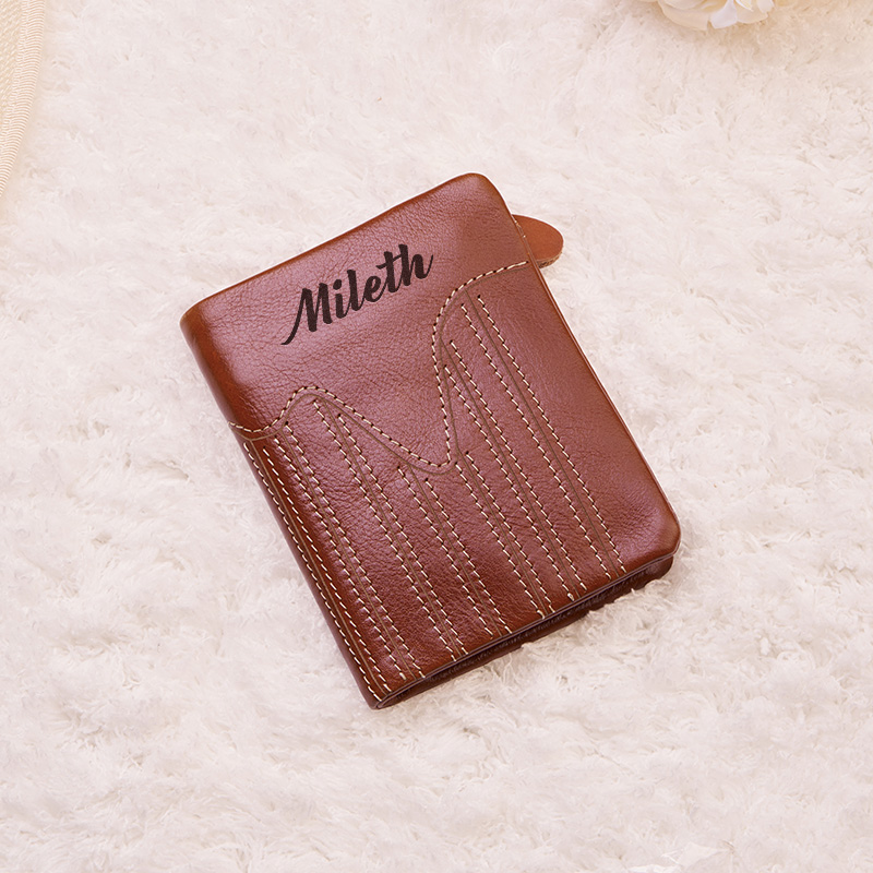 Personalized Leather Wallet for Women Engraved Leather Wallet with Name Women Clutch Purse Money Bag Leather Pouch Unique Gift for Her Birthday Gifts